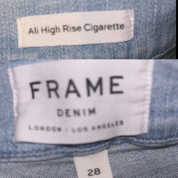Frame Denim Ali High Rise Cigarette in Blue Opus Cropped Skinny size 28 - Picture 16 of 16